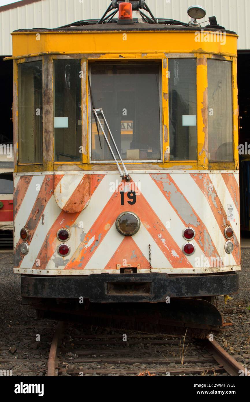 Carrello presso la Oregon elettrica ferroviaria Museum, grande Oregon Steam-Up, antichi Powerland, Brooks, Oregon Foto Stock