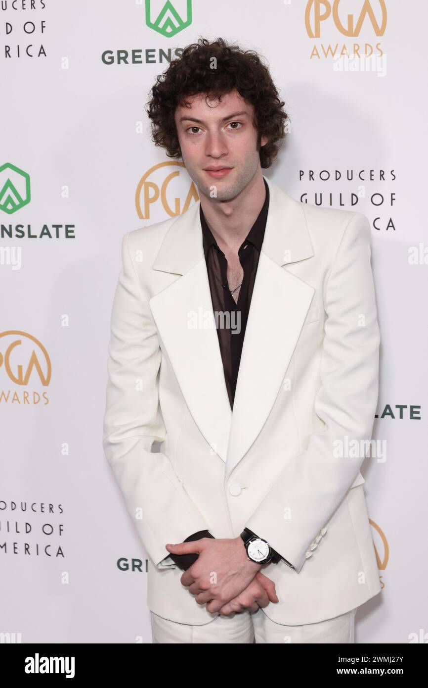 Dominic Sessa partecipa al 35° Annual Producers Guild Awards al Ray Dolby Ballroom il 25 febbraio 2024 a Hollywood, California. Foto: Crash/imageSPACE Foto Stock