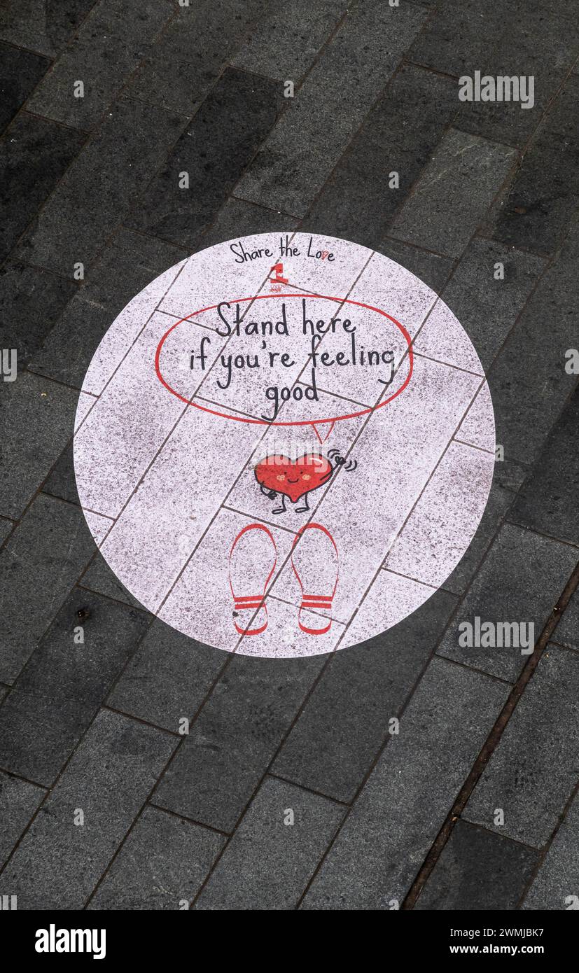 Messaggio di piacere Liverpool ONE Foto Stock