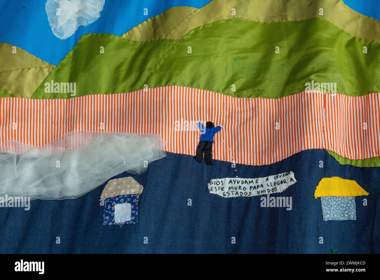 Tanivet, Oaxaca, Messico... praticamente tutti gli uomini di questo piccolo villaggio sono partiti per gli Stati Uniti per trovare lavoro. Le donne rimaste hanno formato un Foto Stock