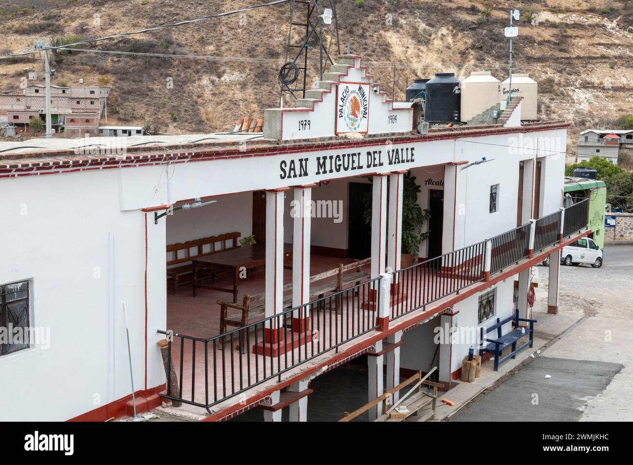 San Miguel del Valle, Oaxaca, Messico - Municipio o Palacio Municipal, in questa città rurale messicana. Foto Stock