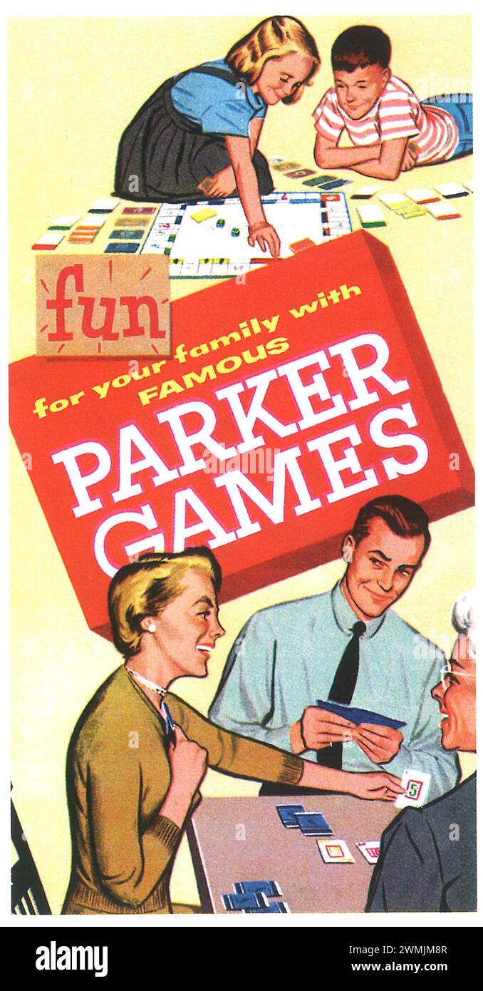 Annuncio a stampa Parker Games anni '1950 Foto Stock
