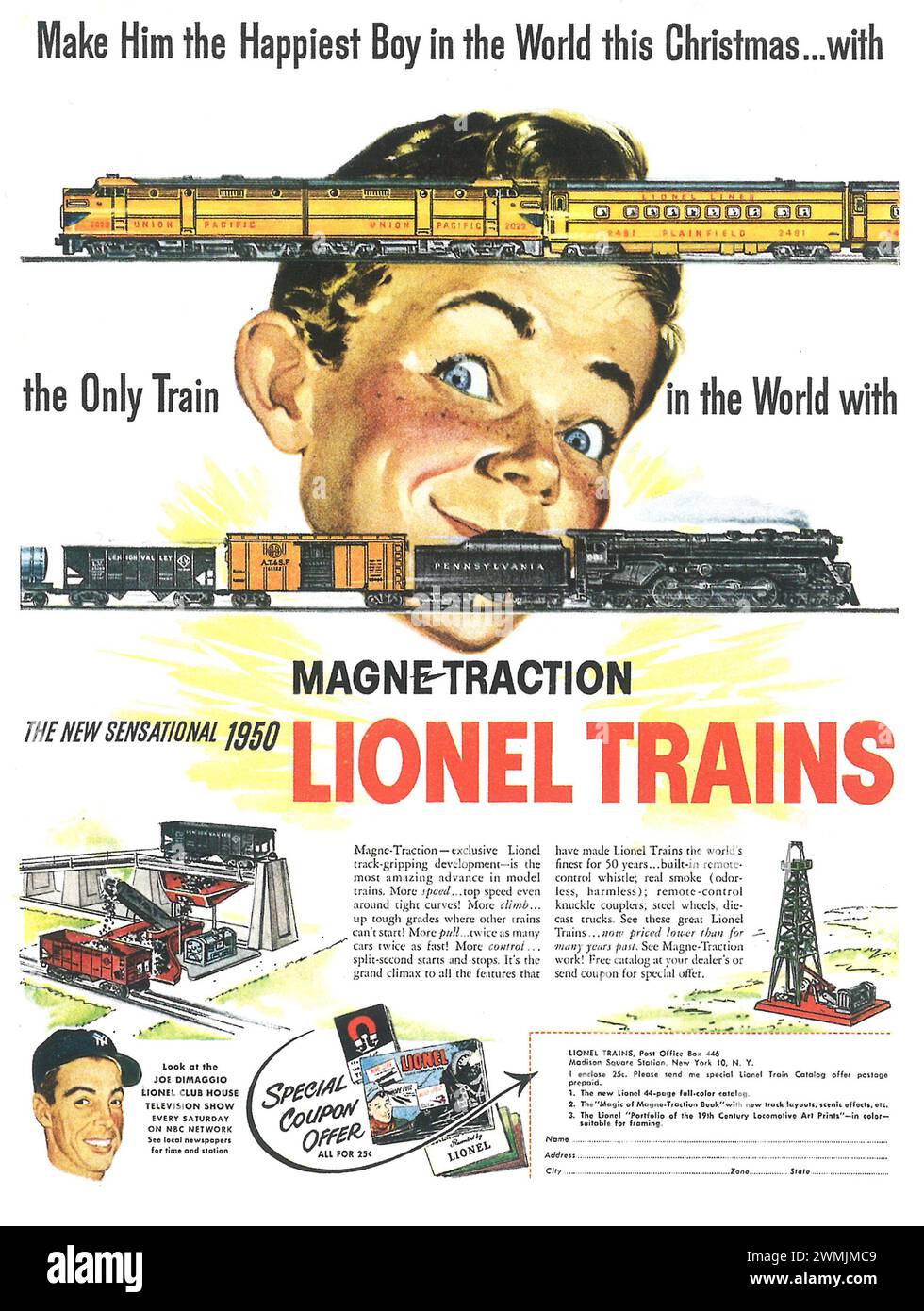 1950 treni Lionel pubblicitario Foto Stock