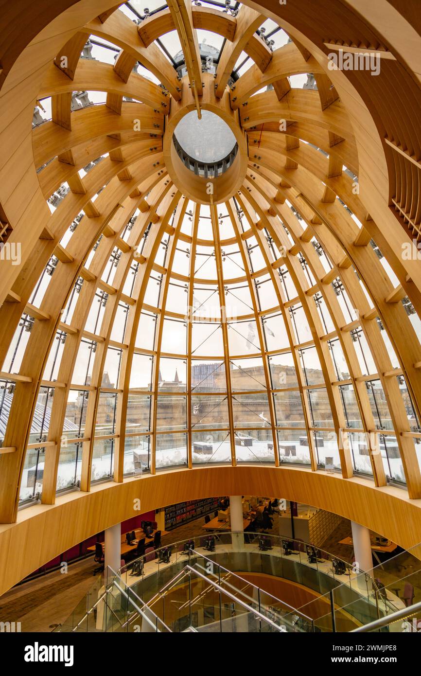 L'atrio della Liverpool Central Library Foto Stock