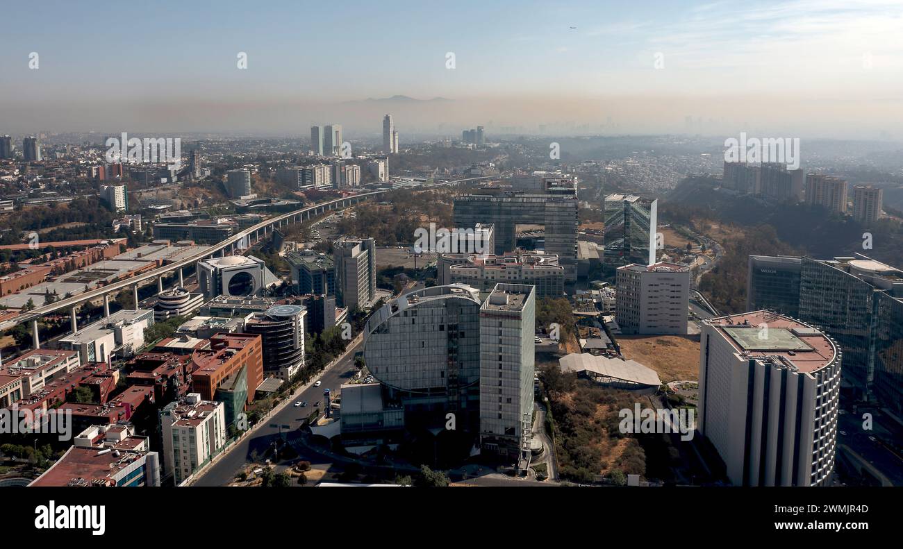 Inquinamento atmosferico su città del Messico, Messico Foto Stock