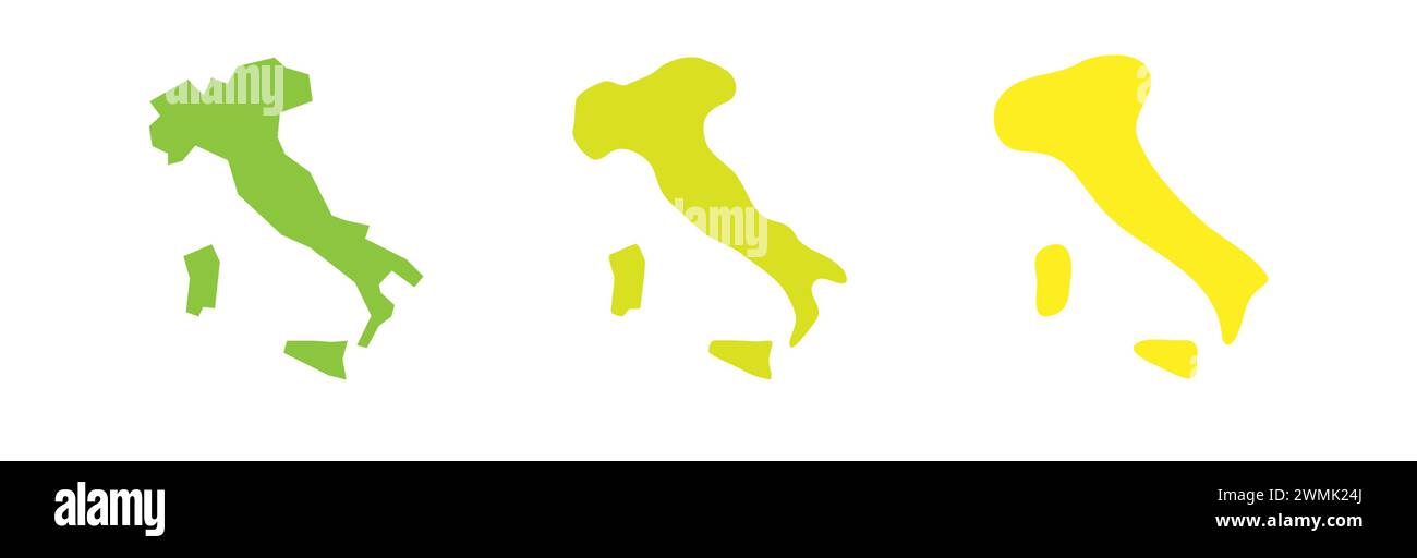 Profilo nero e silhouette country colorate in tre diversi livelli di levigatezza. Mappe semplificate. Icone vettoriali isolate su sfondo bianco. Illustrazione Vettoriale Profilo nero e silhouette country colorate in tre diversi livelli di levigatezza. Mappe semplificate. Icone vettoriali isolate su sfondo bianco. Illustrazione Vettoriale