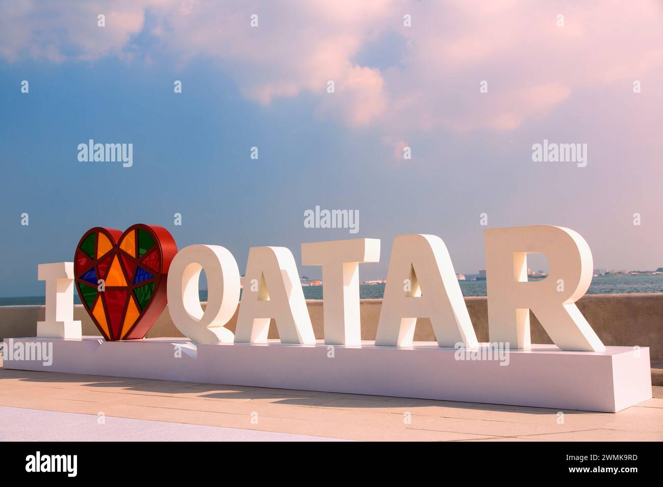 Amo il Qatar 2022 Foto Stock