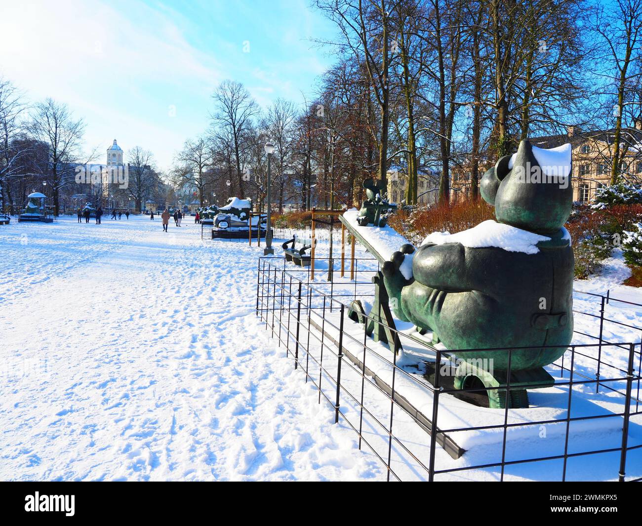 Attrazioni invernali di Bruxelles, Brussels Parc, Belgio Foto Stock