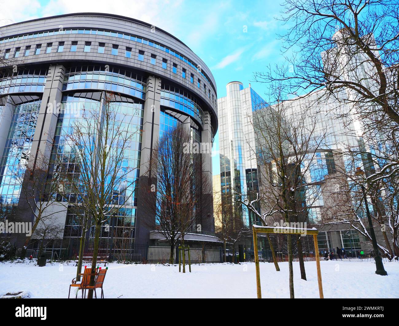 Quartiere europeo di Bruxelles, cuore dell'Unione europea, Belgio, UE Foto Stock