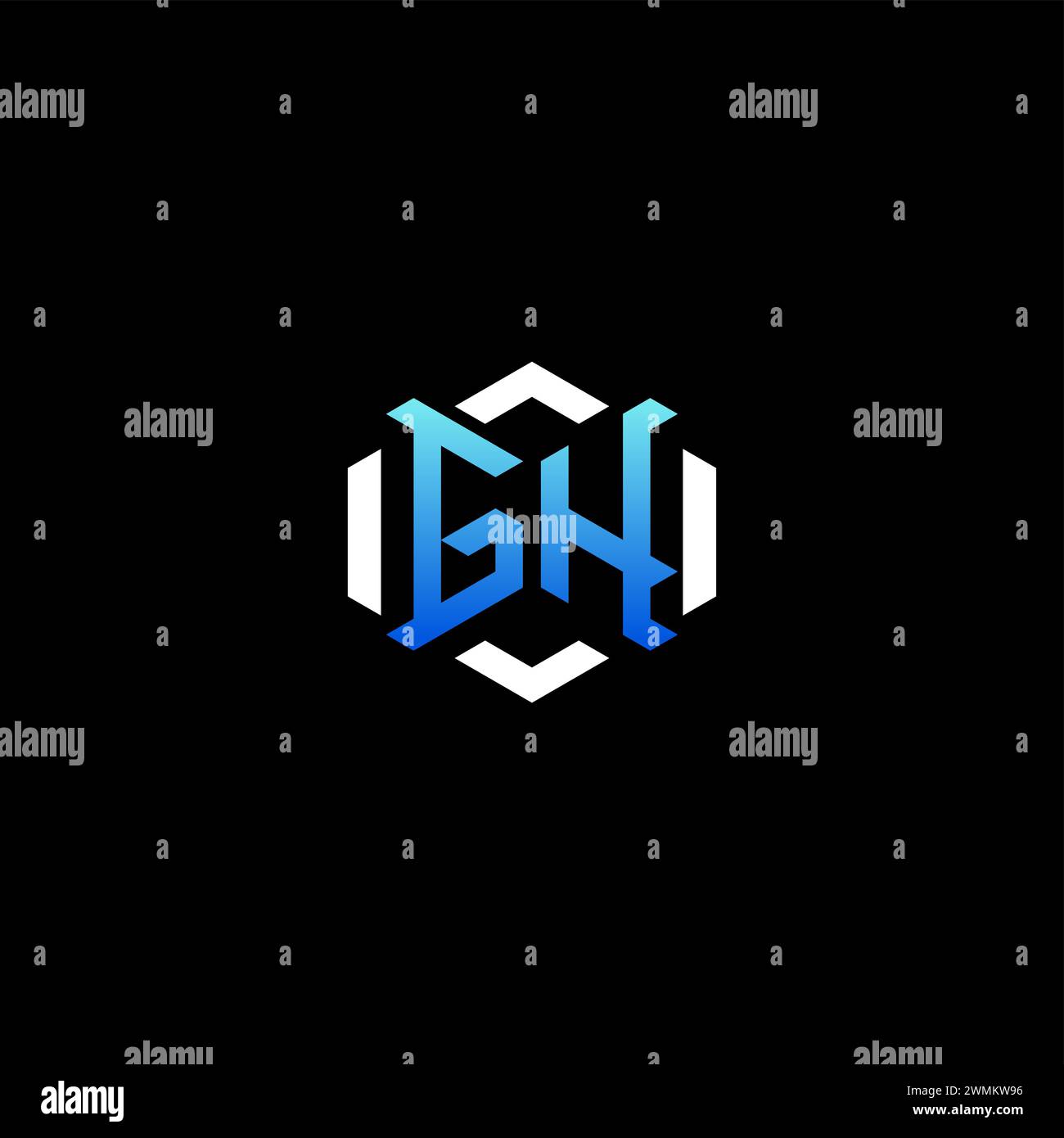 Idee di gioco iniziali GH per team di sport, Twitch, streamer e gamer Illustrazione Vettoriale