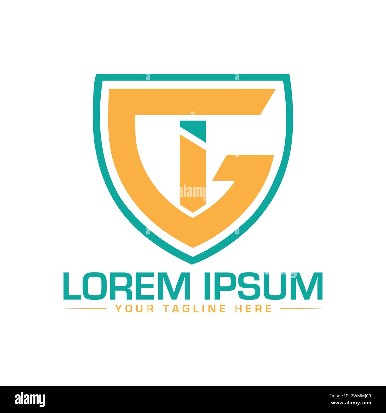 Logo gi Letter Illustrazione Vettoriale