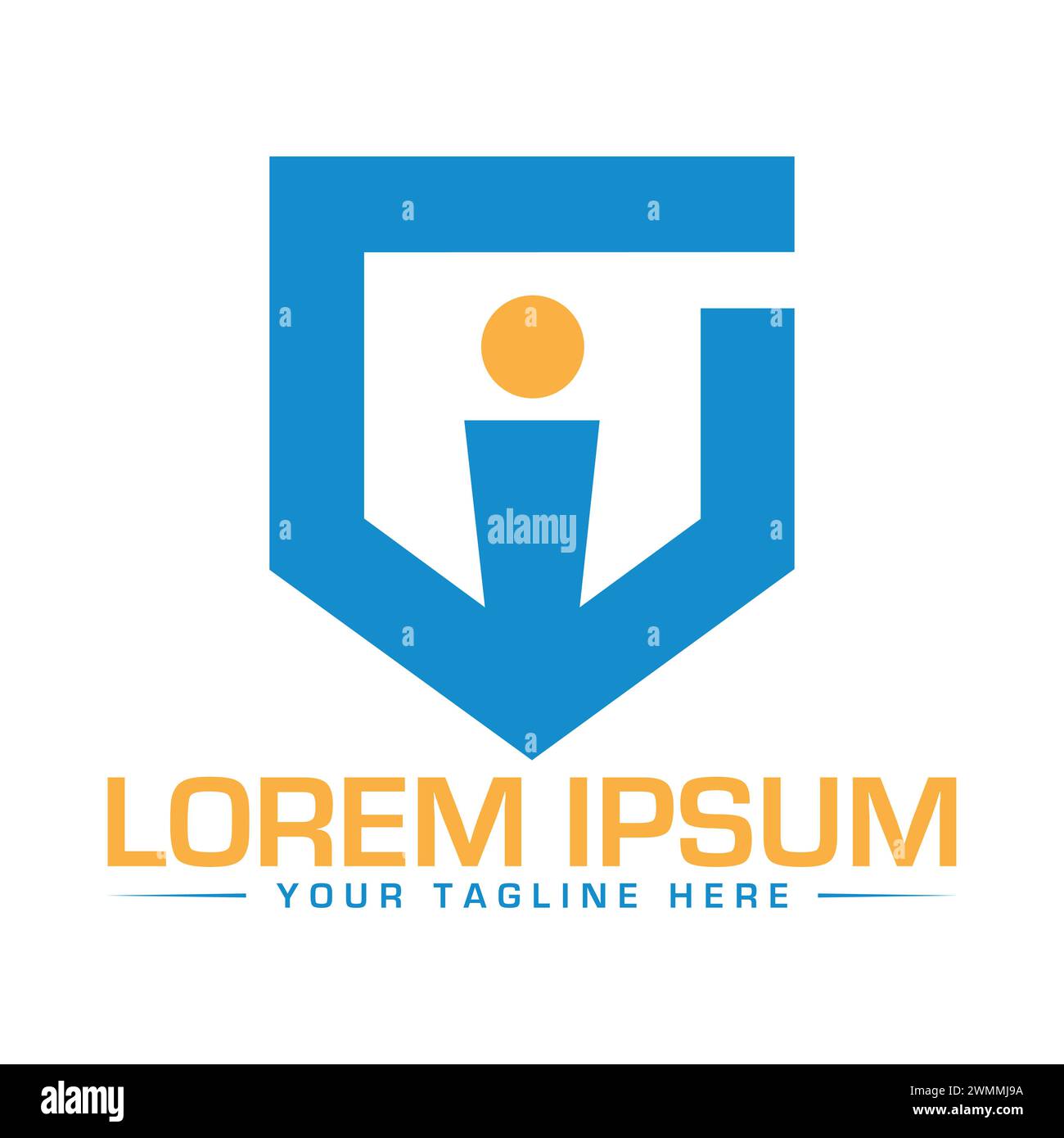 Logo gi Letter Illustrazione Vettoriale