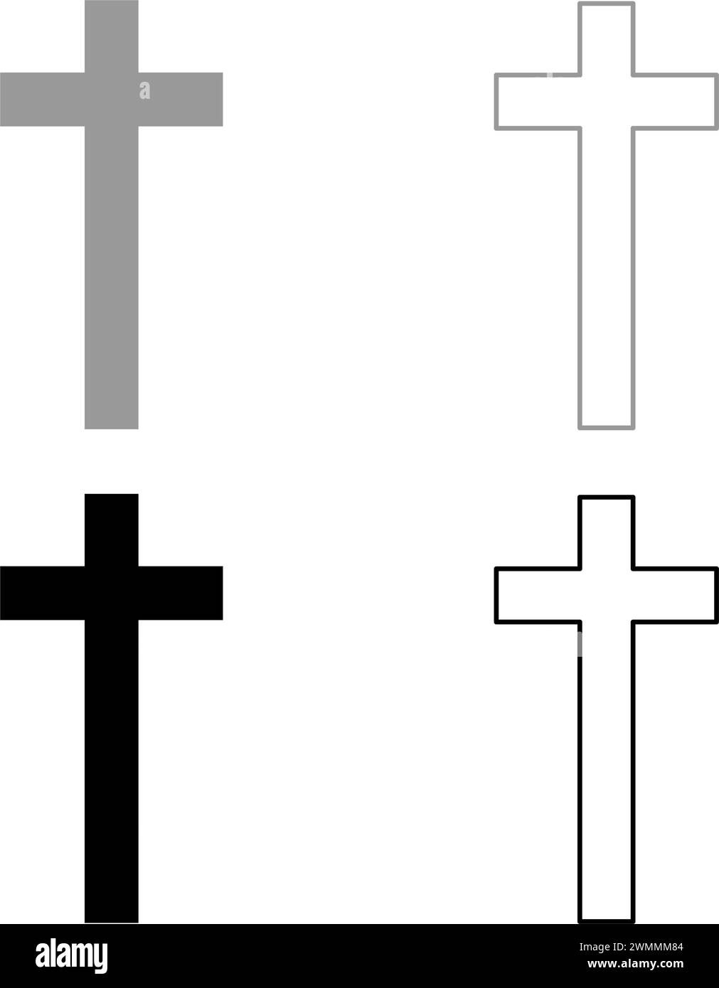 Icona di impostazione incrociata colore grigio nero immagine vettoriale riempimento semplice contorno linea di contorno sottile e piatta Illustrazione Vettoriale