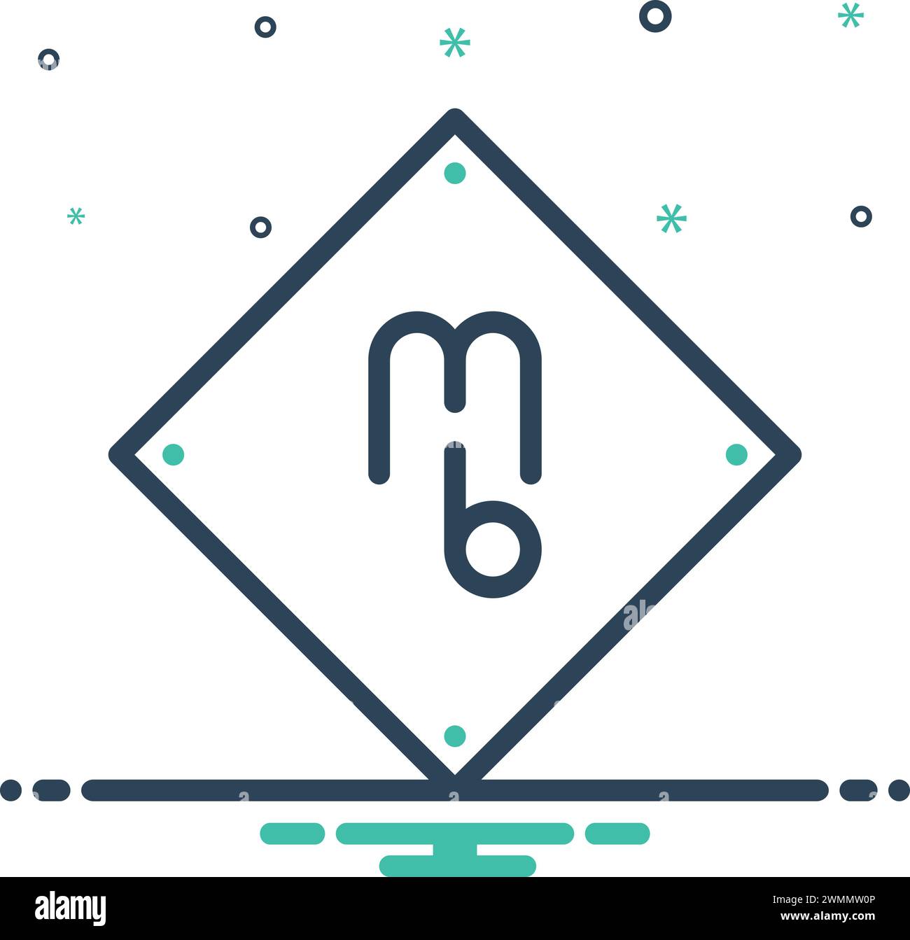 Icona per mb,font Illustrazione Vettoriale
