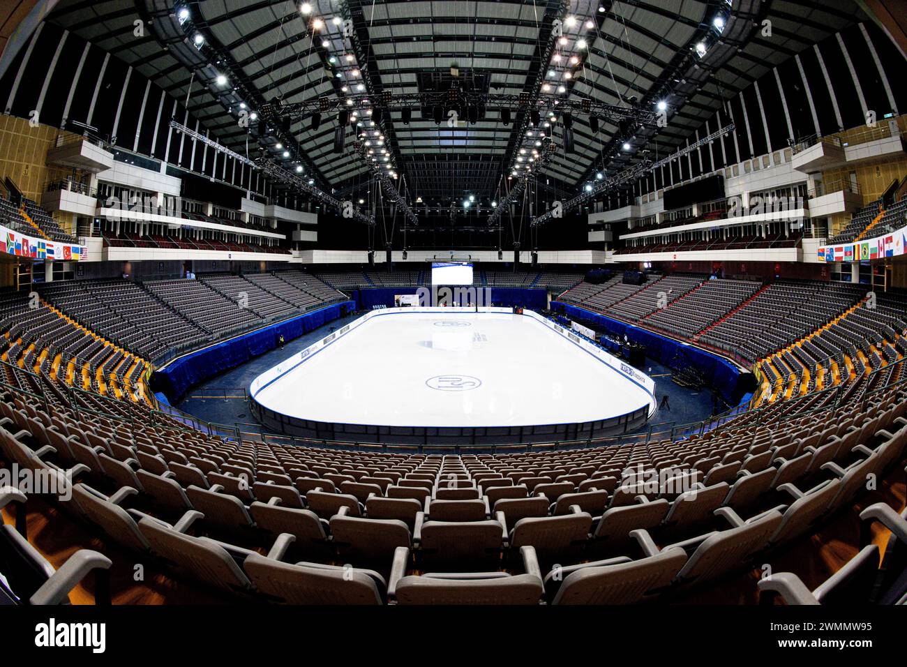 Una vista panoramica della Taipei Arena, ai Campionati mondiali juniores di pattinaggio di figura 2024, alla Taipei Arena, il 27 febbraio 2024 a Taipei City, Taiwan. Crediti: Raniero Corbelletti/AFLO/Alamy Live News Foto Stock