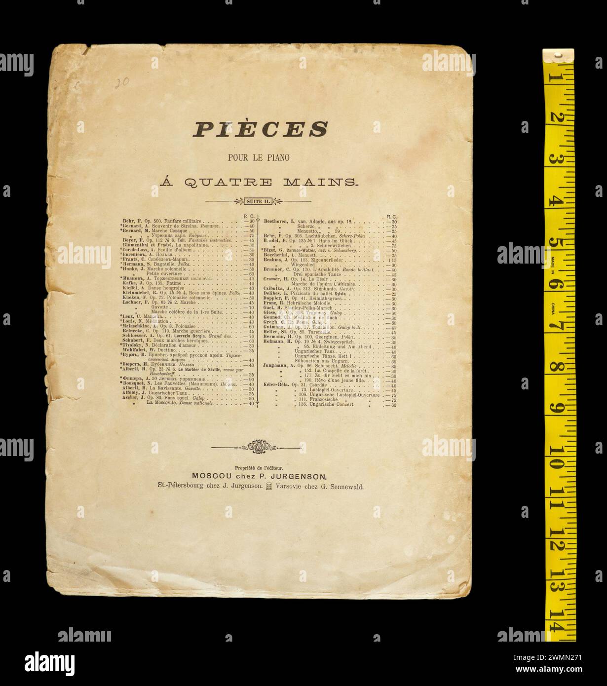 Spartiti "la Serenade" del compositore Franz Schubert. Foto Stock