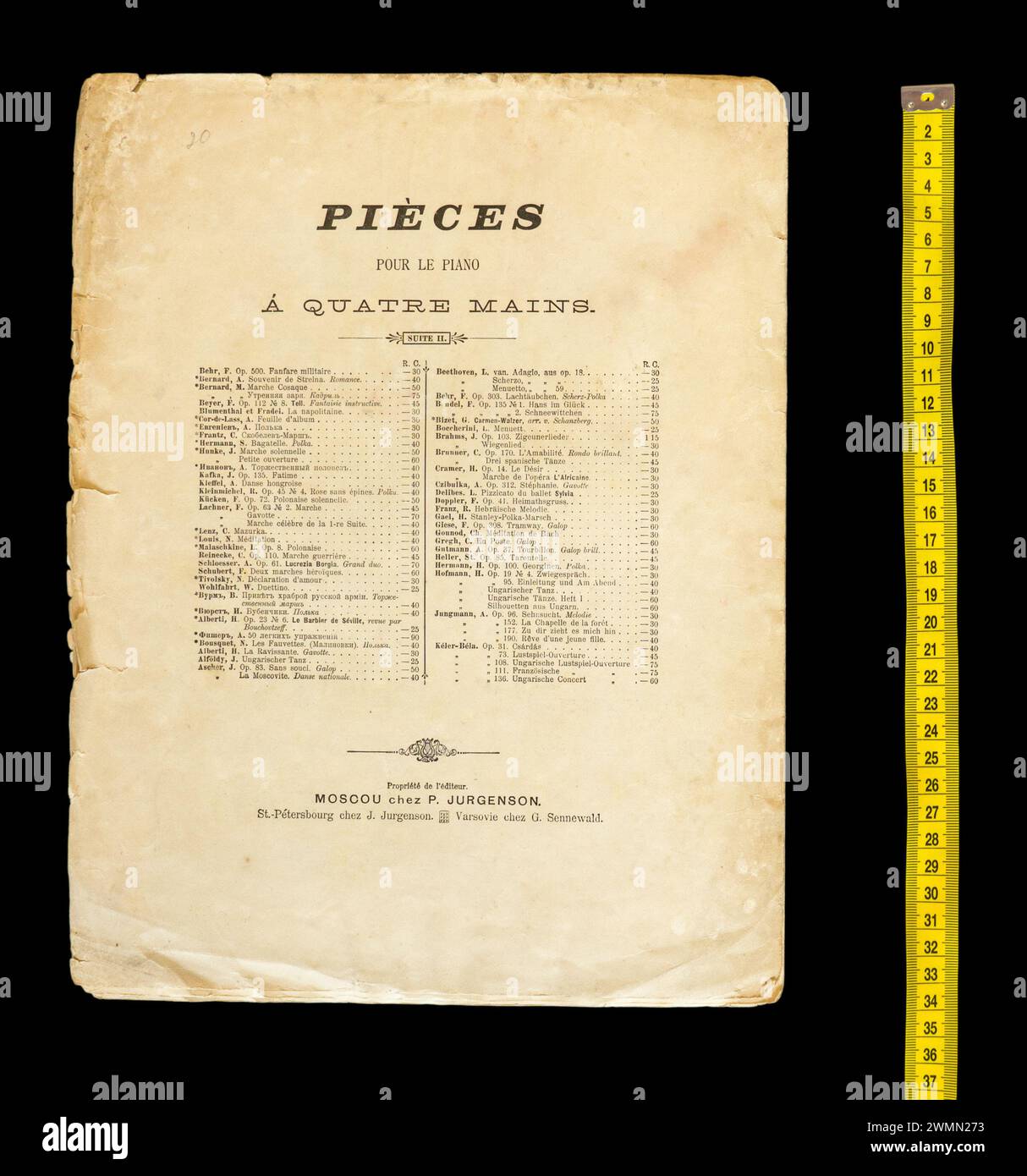 Spartiti "la Serenade" del compositore Franz Schubert. Foto Stock