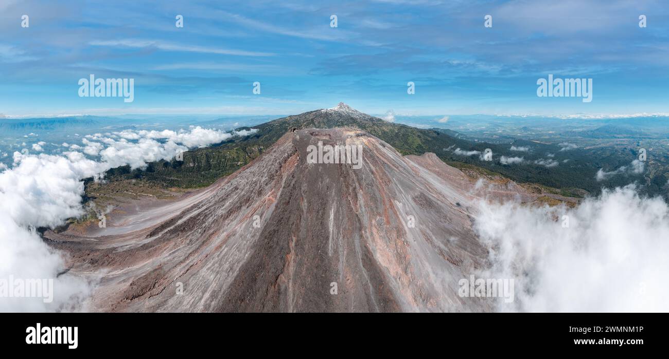 Vista aerea di Volcan de Fuego, Colima, Messico Foto Stock