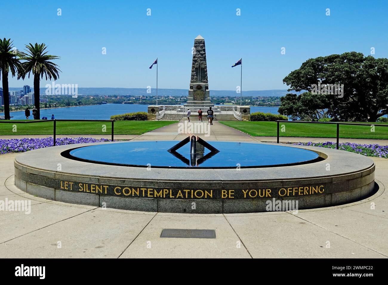 Perth, Australia World War i Memorial a Kings Park, capitale dell'Australia Occidentale, costa sudoccidentale, fiume Swan Foto Stock