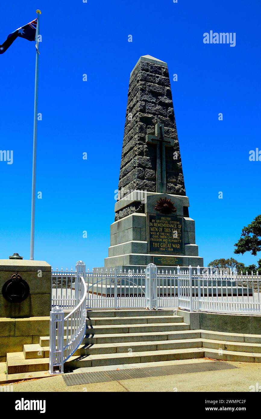 Perth, Australia World War i Memorial a Kings Park, capitale dell'Australia Occidentale, costa sudoccidentale, fiume Swan Foto Stock