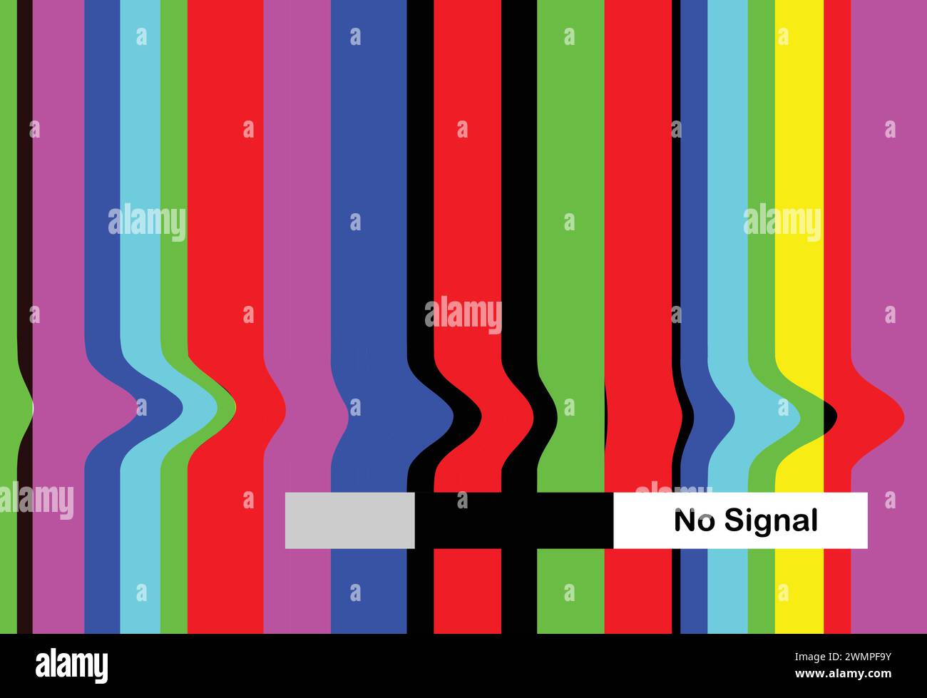 Schermata di errore Video | televisione statica con rumore brillante |effetti video visivi strisce di sottofondo |TV senza segnale | video 4K con transizione animazione brillante | er Illustrazione Vettoriale