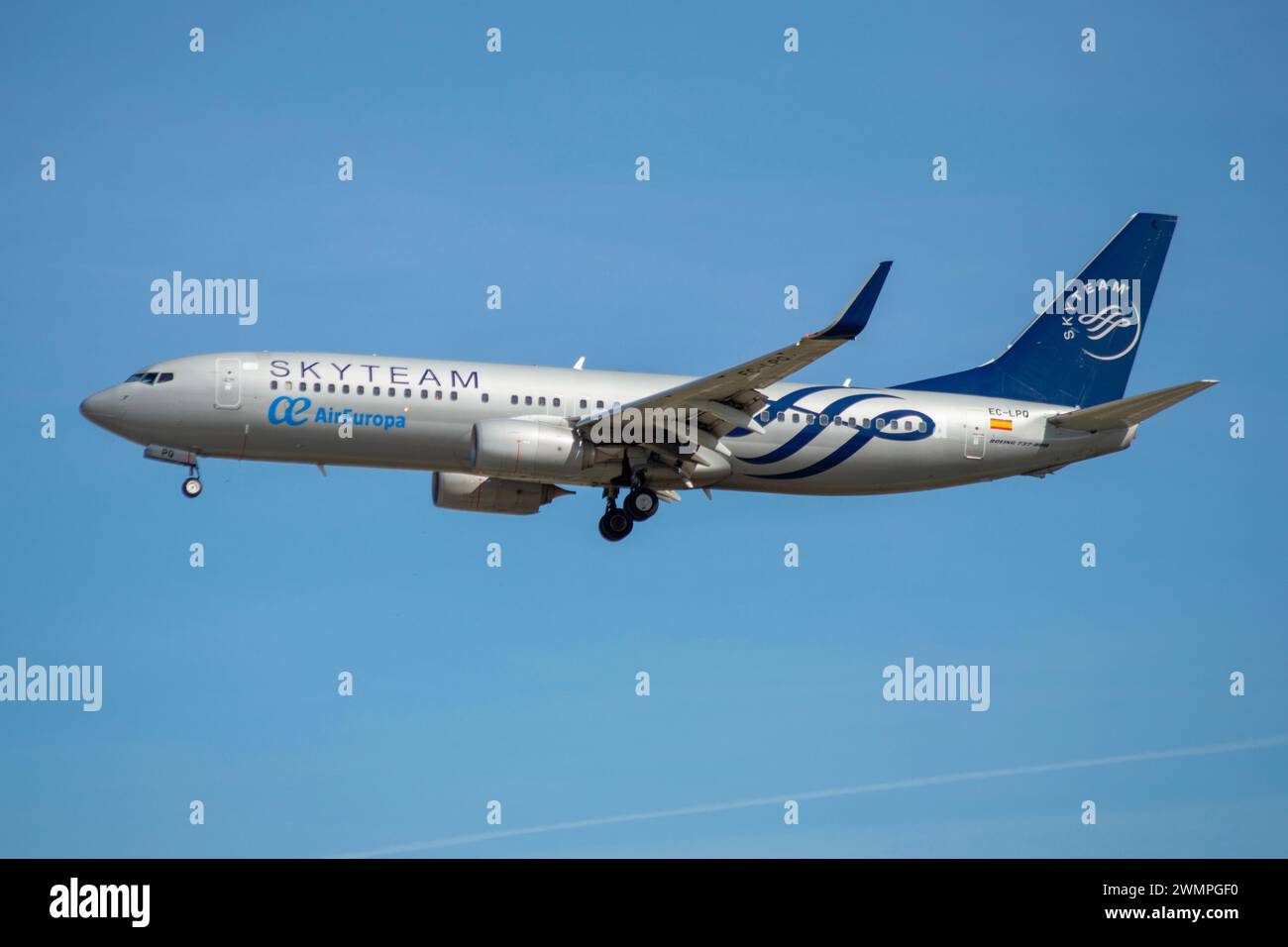 Aereo di linea Boeing 737 dipinto Air Europa da SkyTeam Foto Stock