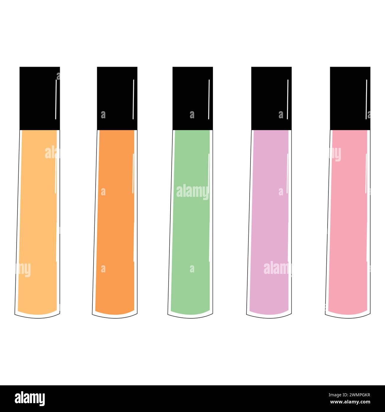 Set di diversi correttori di colore Illustrazione Vettoriale