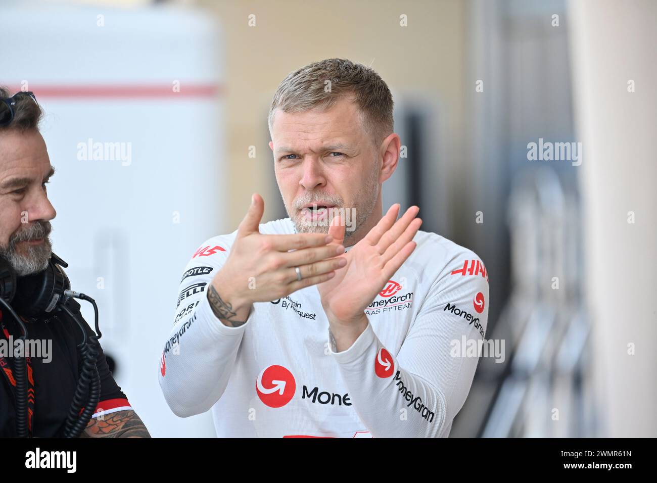 Sakhir, Bahrein. 22 febbraio 2024. BAHREIN, Sakhir, 22: 20 febbraio, Kevin MAGNUSSEN, DEN, Haas F1 Team durante il secondo giorno dei test di F1 al Bahrain International Circuit il 22 febbraio 2024 in Bahrain, test pre-stagione di Formula 1, foto e copyright Jerry ANDRE/ATP Images (ANDRE Jerry/ATP/SPP) credito: SPP Sport Press Photo. /Alamy Live News Foto Stock