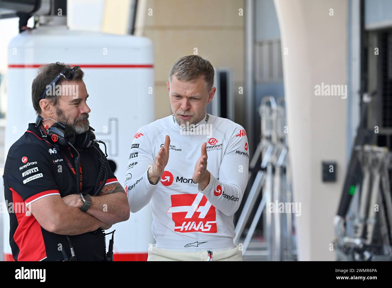 Sakhir, Bahrein. 22 febbraio 2024. BAHREIN, Sakhir, 22: 20 febbraio, Kevin MAGNUSSEN, DEN, Haas F1 Team durante il secondo giorno dei test di F1 al Bahrain International Circuit il 22 febbraio 2024 in Bahrain, test pre-stagione di Formula 1, foto e copyright Jerry ANDRE/ATP Images (ANDRE Jerry/ATP/SPP) credito: SPP Sport Press Photo. /Alamy Live News Foto Stock