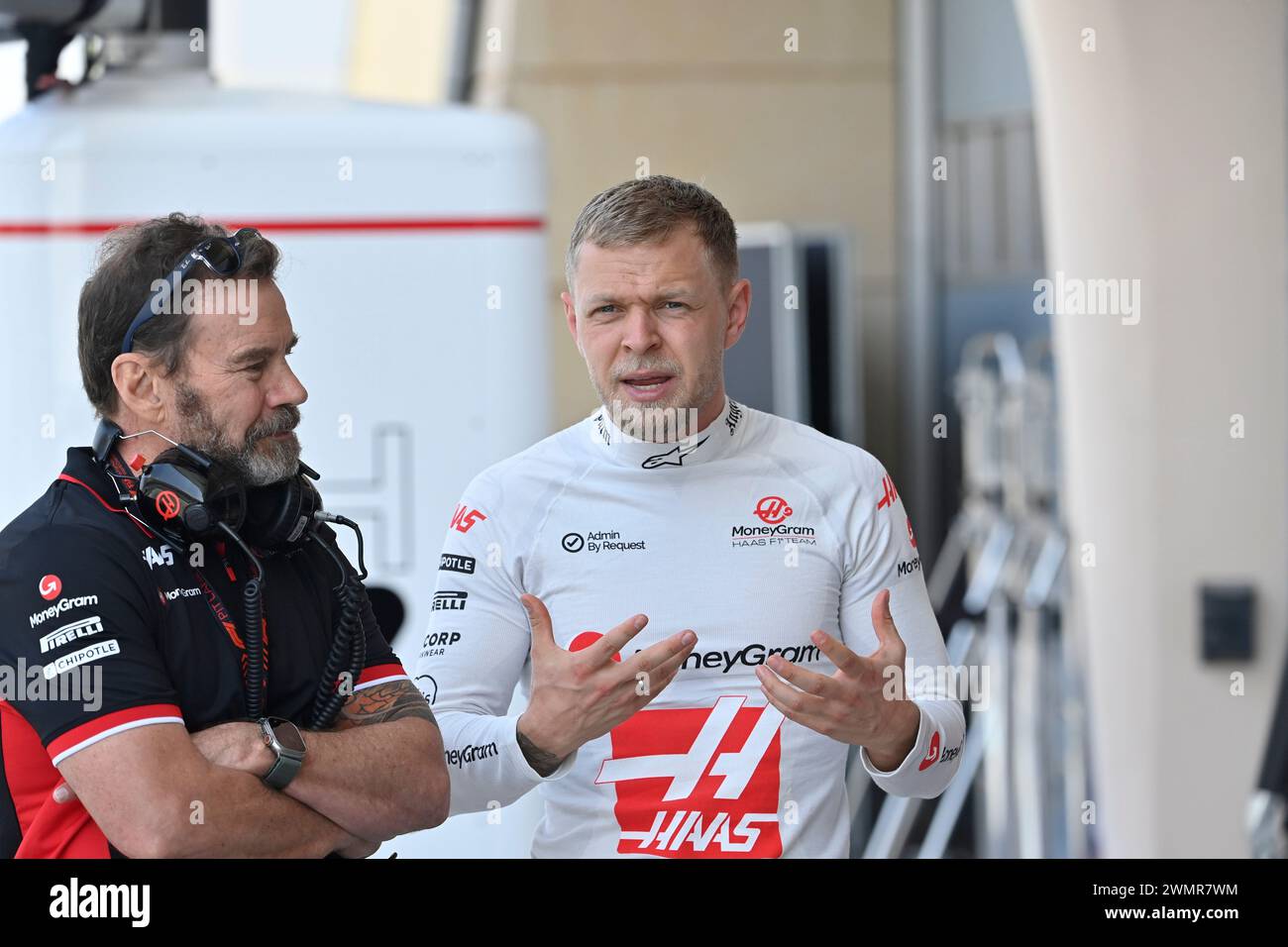 Sakhir, Bahrein. 22 febbraio 2024. BAHREIN, Sakhir, 22: 20 febbraio, Kevin MAGNUSSEN, DEN, Haas F1 Team durante il secondo giorno dei test di F1 al Bahrain International Circuit il 22 febbraio 2024 in Bahrain, test pre-stagione di Formula 1, foto e copyright Jerry ANDRE/ATP Images (ANDRE Jerry/ATP/SPP) credito: SPP Sport Press Photo. /Alamy Live News Foto Stock