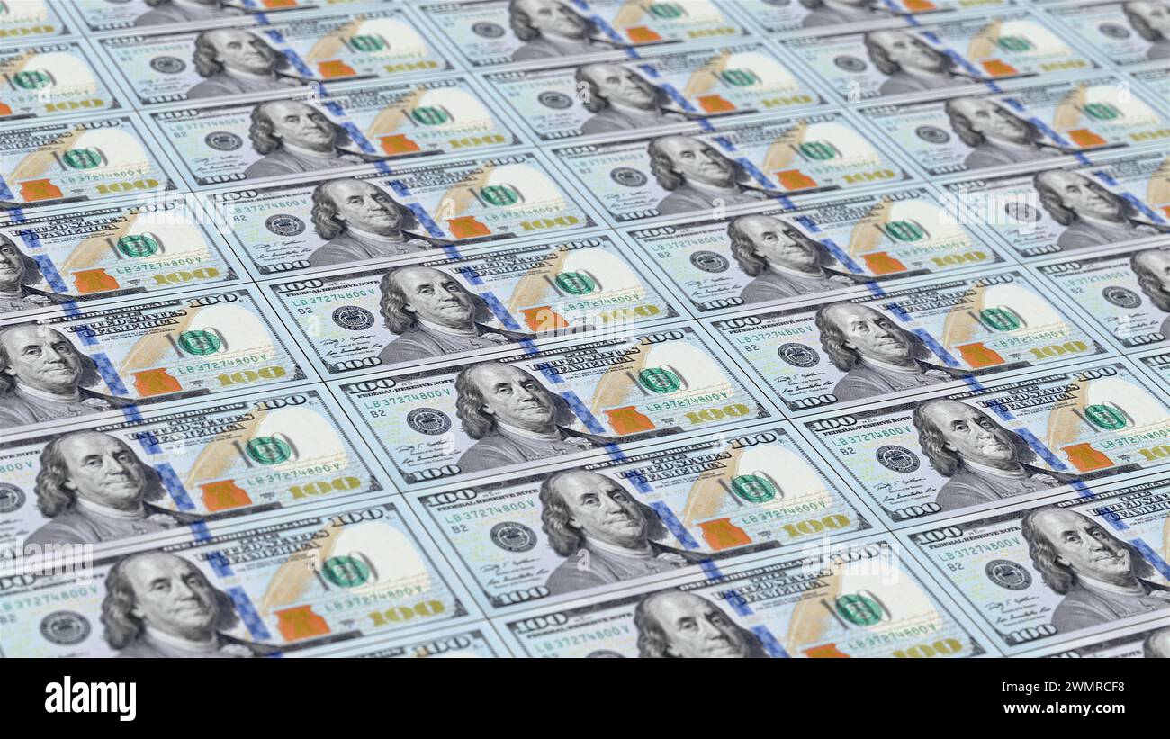 Cento dollari. Foto Stock