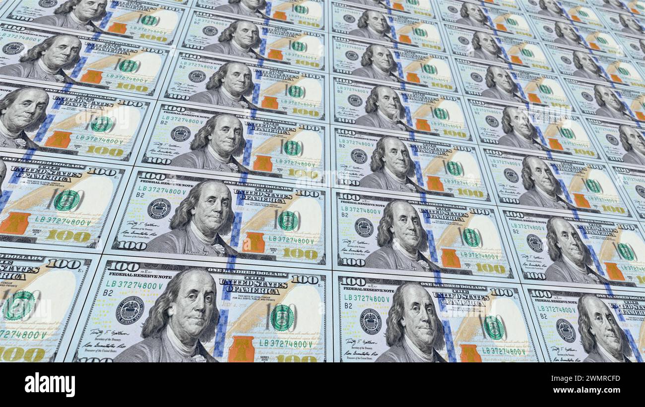 Cento dollari. Foto Stock
