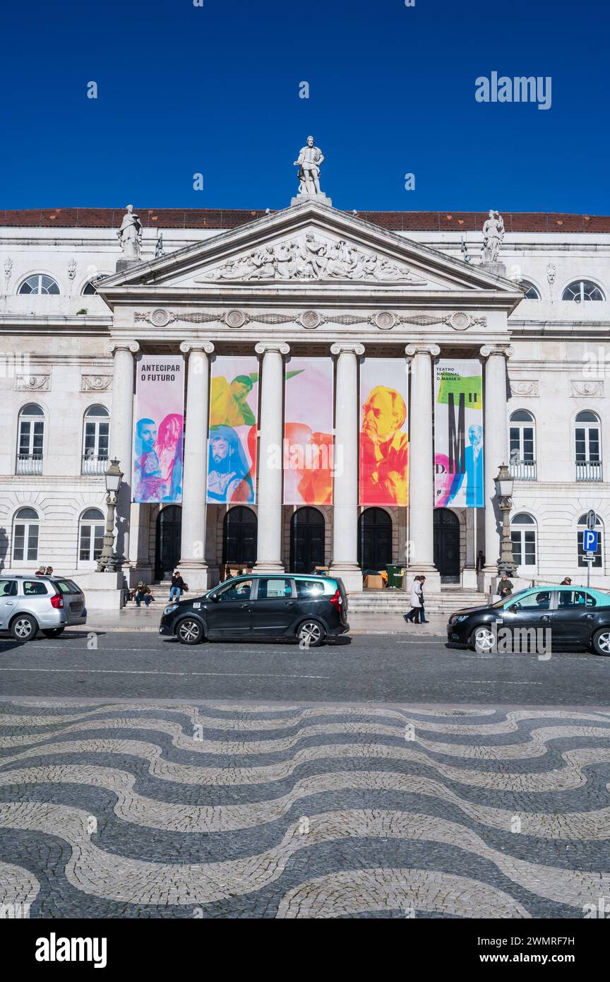 Teatro Nacional Dona Maria II, teatro nazionale del Portogallo Foto Stock