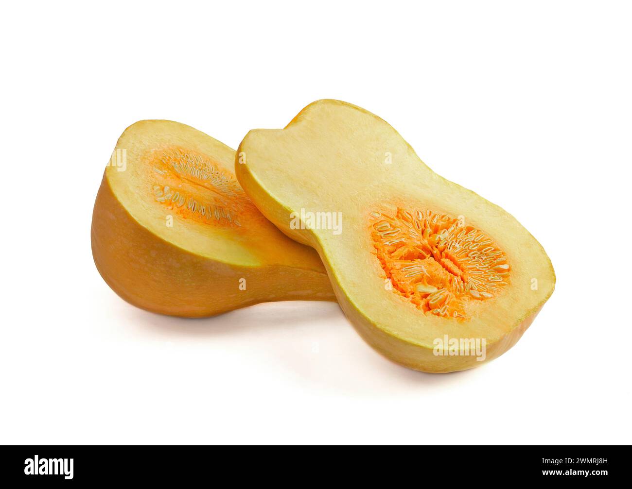 zucche all'arancia fresche. halloween d'autunno. zucca oblunga da primo piano, sottofondo alimentare, raccolta, verdure vegetariane, mucchio di verdure, le verdure tornano Foto Stock