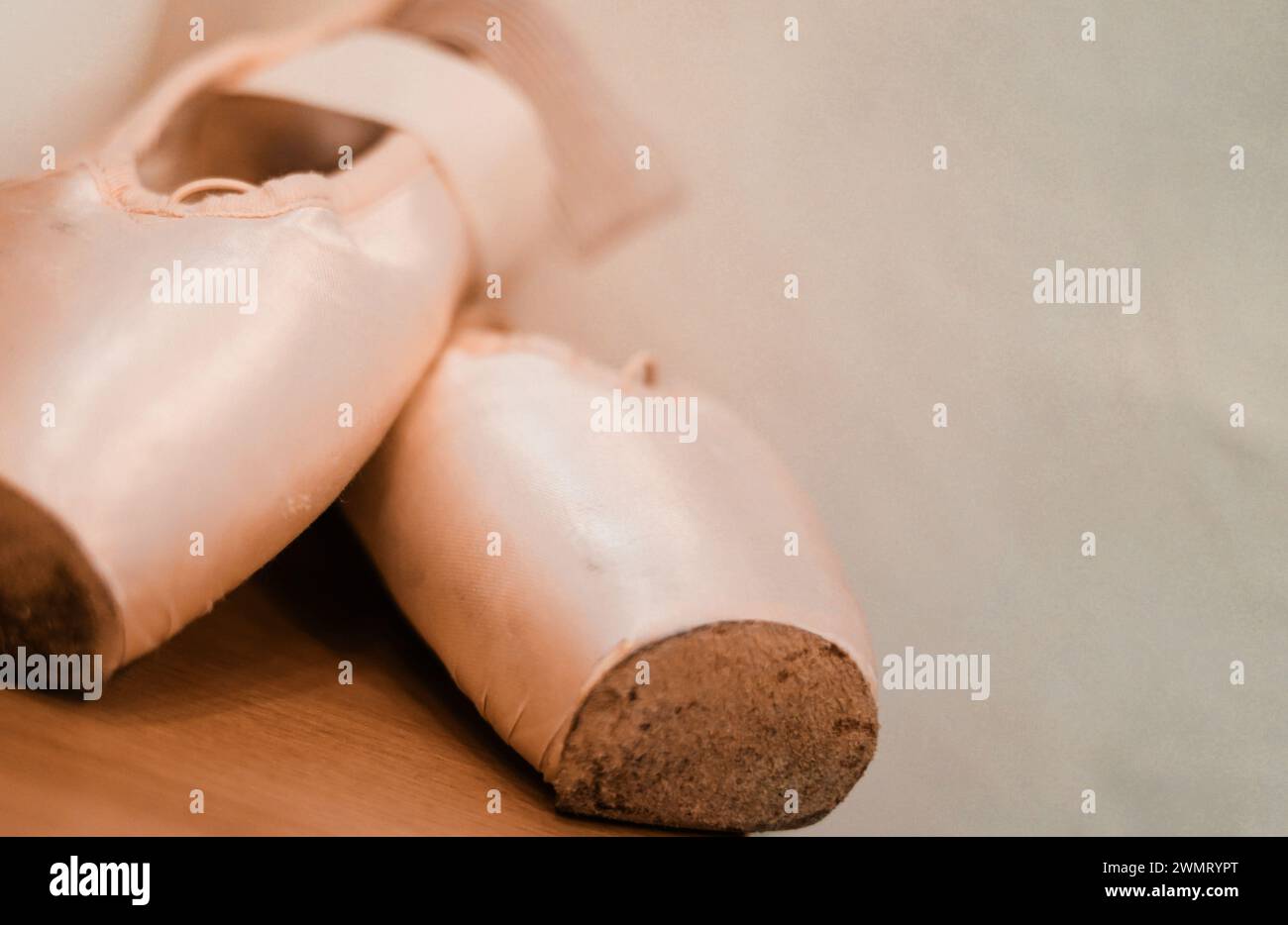 Le scarpe da ballerina. Primo piano. Foto Stock