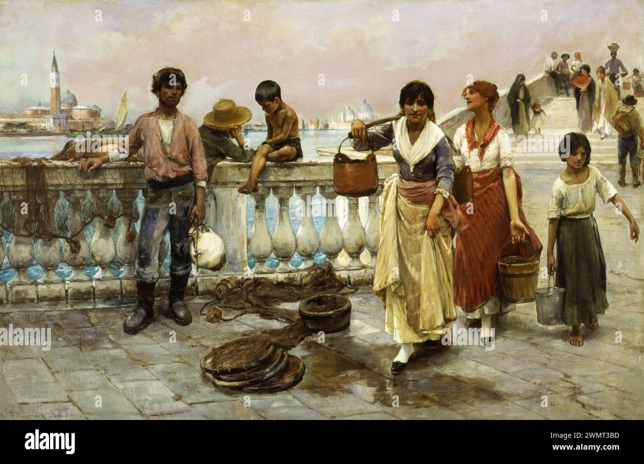 Duveneck Frank - Water Carriers, Venezia (1884) Foto Stock