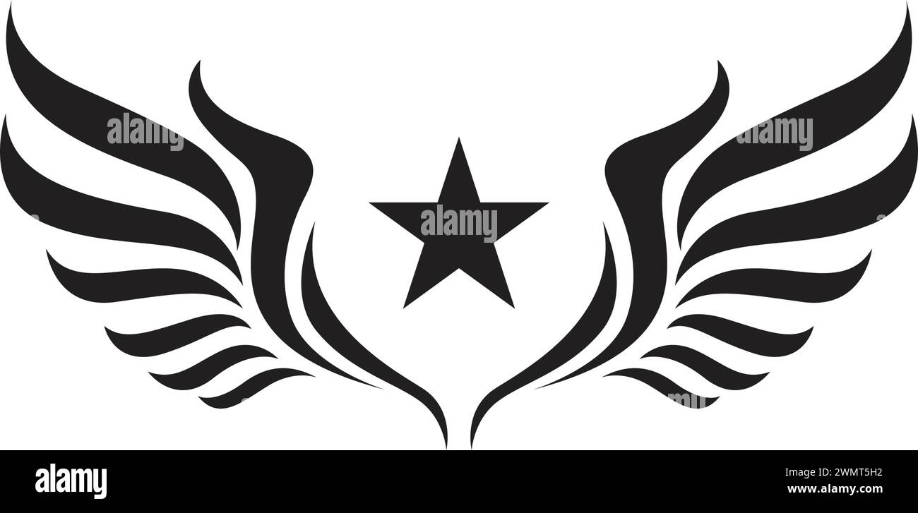 Logo ala Modello icona vettore design Illustrazione Vettoriale
