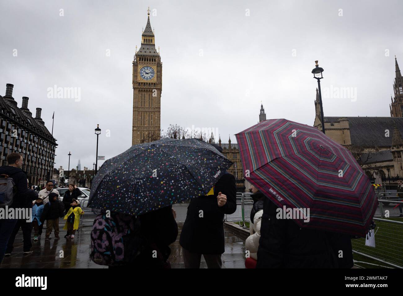 Londra, Regno Unito. 22 febbraio 2024. Vista generale delle camere del Parlamento britannico a Londra. Una mozione di sfiducia nei confronti dell'oratrice della camera dei comuni Lindsay Hoyle è stata ora firmata da oltre 70 deputati dopo aver violato la convenzione per consentire un voto sull'emendamento di Labourís Gaza per il cessate il fuoco. Credito: SOPA Images Limited/Alamy Live News Foto Stock