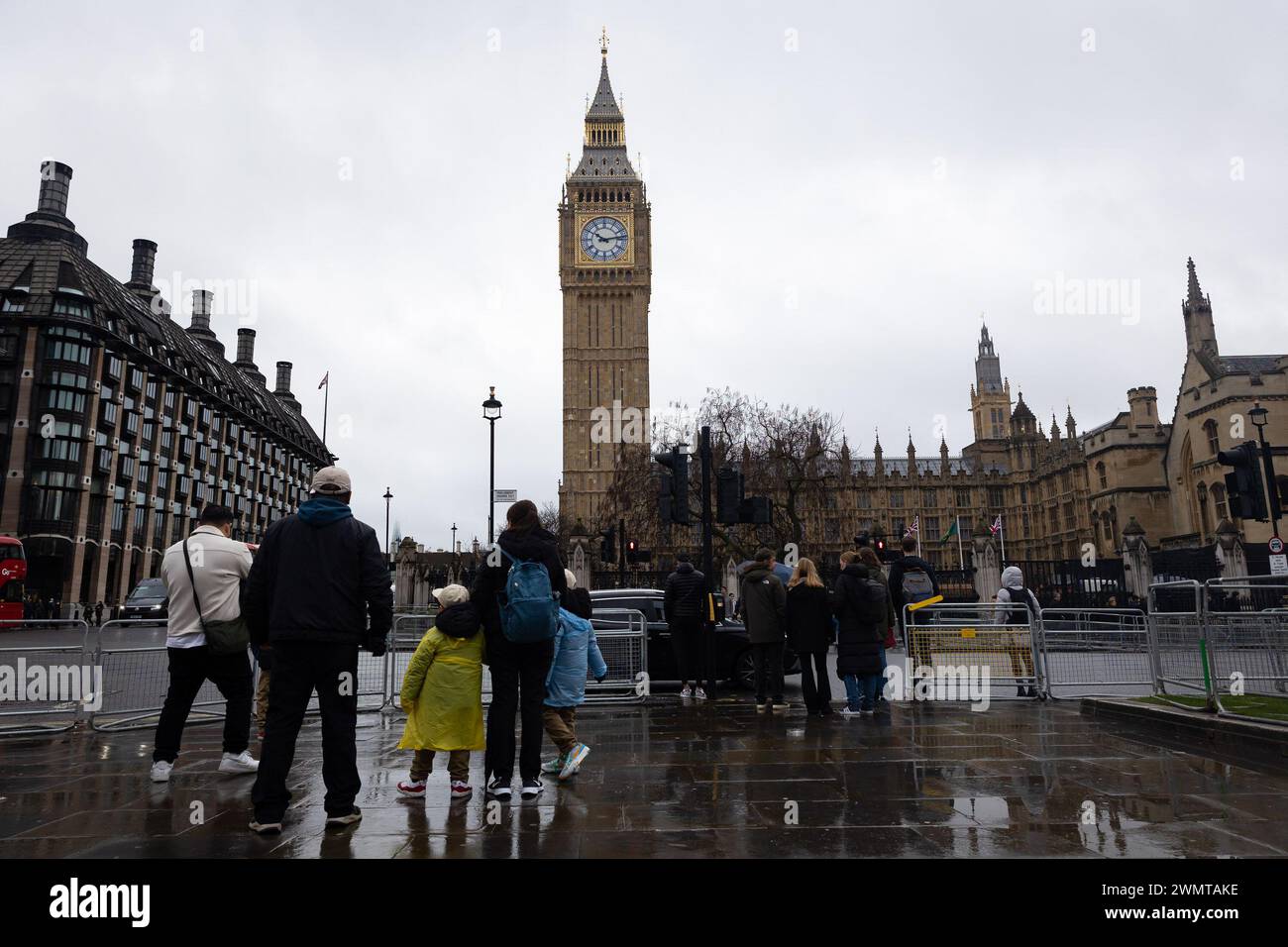 Londra, Regno Unito. 22 febbraio 2024. Vista generale delle camere del Parlamento britannico a Londra. Una mozione di sfiducia nei confronti dell'oratrice della camera dei comuni Lindsay Hoyle è stata ora firmata da oltre 70 deputati dopo aver violato la convenzione per consentire un voto sull'emendamento di Labourís Gaza per il cessate il fuoco. Credito: SOPA Images Limited/Alamy Live News Foto Stock