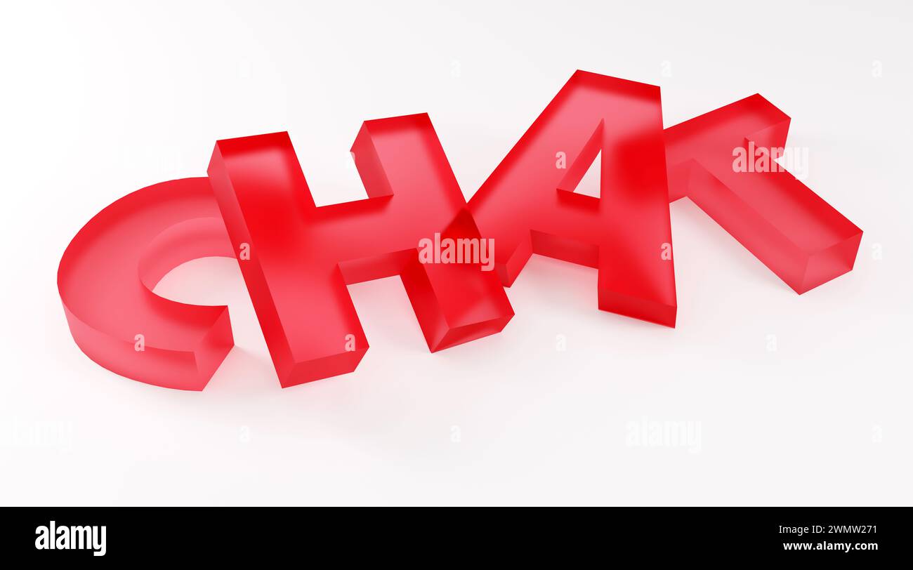 Smartphone mobile e chat concetto minimo per social media, messaggi o SMS. Illustrazione del rendering 3D su sfondo nero Foto Stock