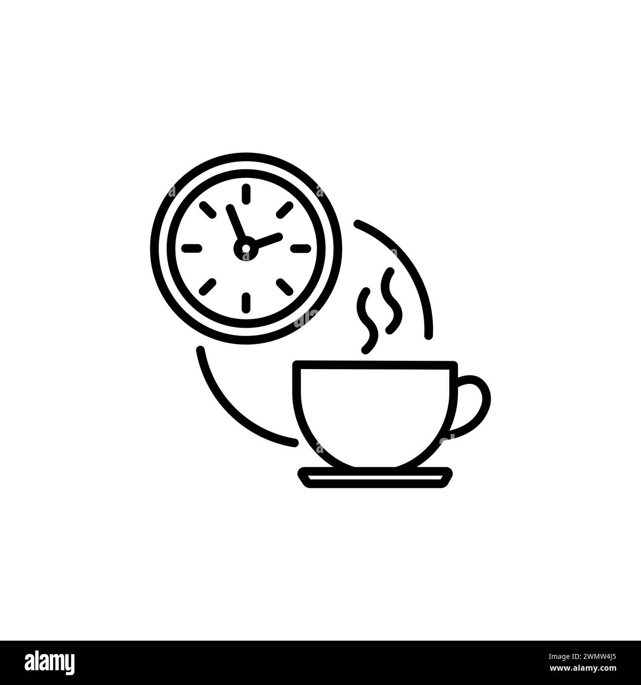 Vettore del segnale dell'icona pausa caffè. Simbolo, illustrazione del logo per Web e dispositivi mobili Illustrazione Vettoriale