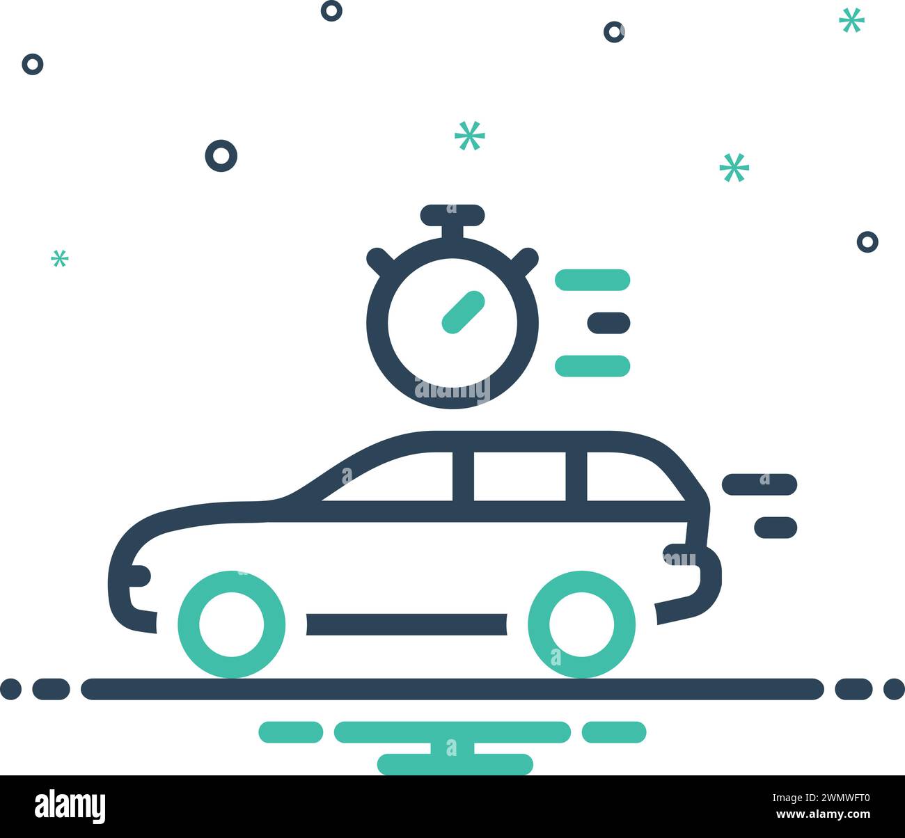 Icona per rapidamente, frettolosamente Illustrazione Vettoriale