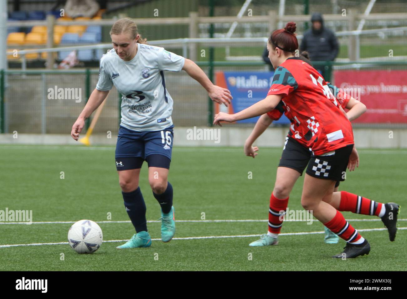 Southampton Women FC vs Bridgwater United Women FC FAWNL 25 febbraio 2024 all'Ascot United FC Foto Stock