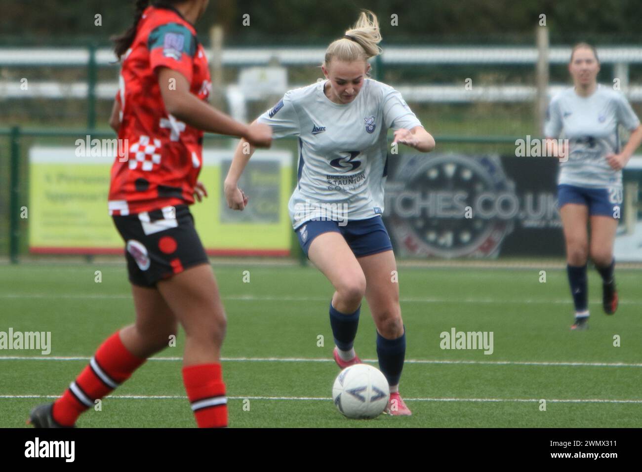 Southampton Women FC vs Bridgwater United Women FC FAWNL 25 febbraio 2024 all'Ascot United FC Foto Stock