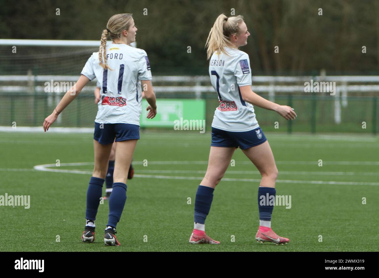 Southampton Women FC vs Bridgwater United Women FC FAWNL 25 febbraio 2024 all'Ascot United FC Foto Stock