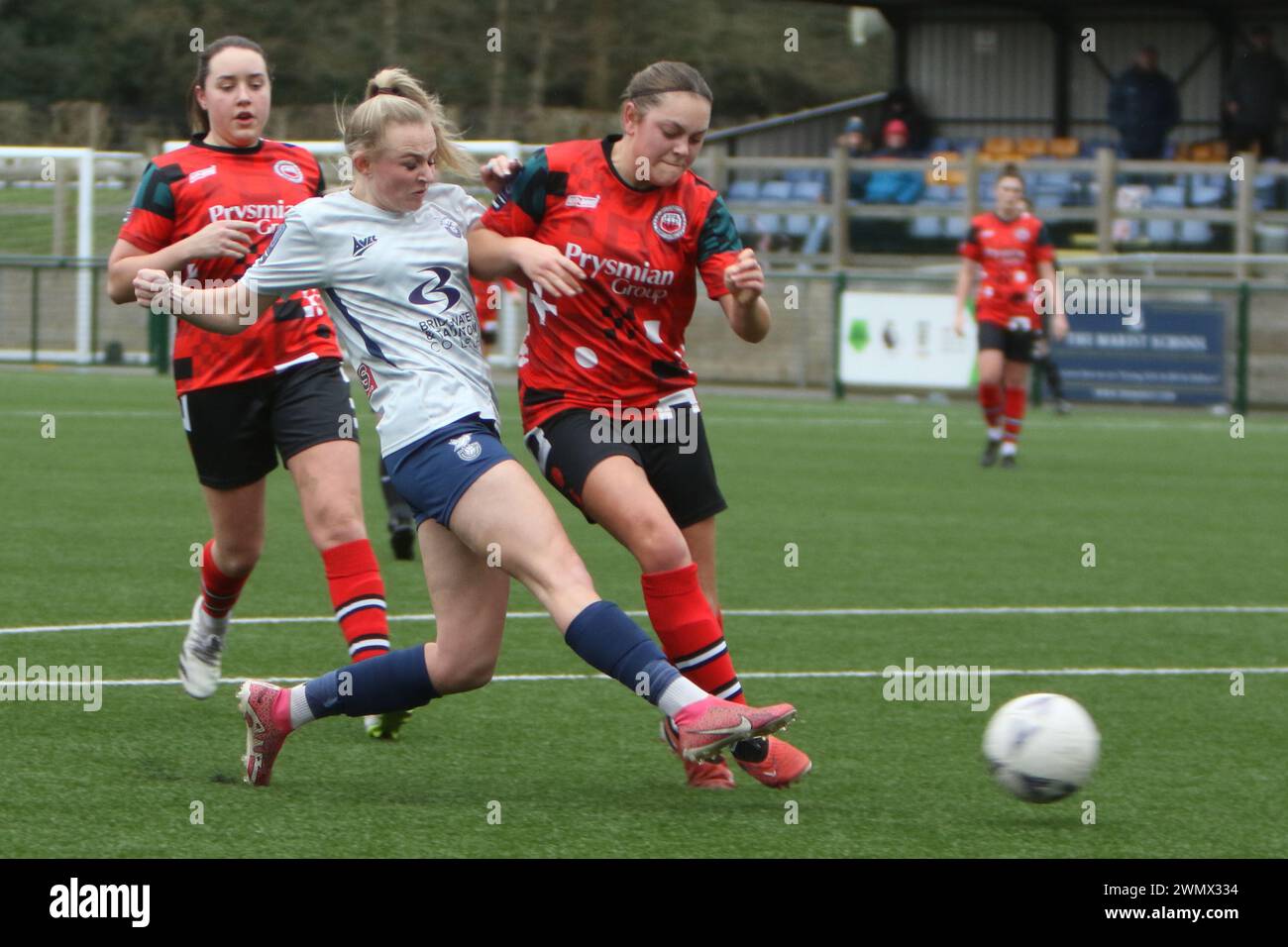 Southampton Women FC vs Bridgwater United Women FC FAWNL 25 febbraio 2024 all'Ascot United FC Foto Stock