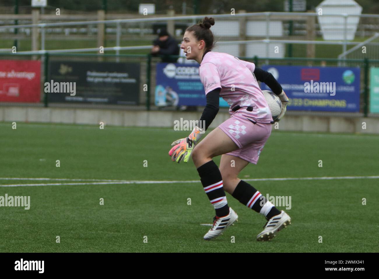 Southampton Women FC vs Bridgwater United Women FC FAWNL 25 febbraio 2024 all'Ascot United FC Foto Stock