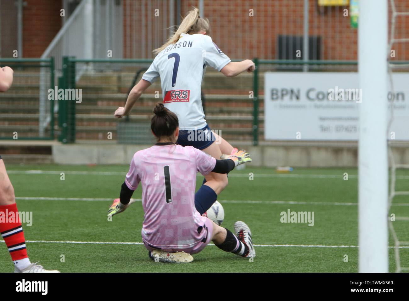 Southampton Women FC vs Bridgwater United Women FC FAWNL 25 febbraio 2024 all'Ascot United FC Foto Stock