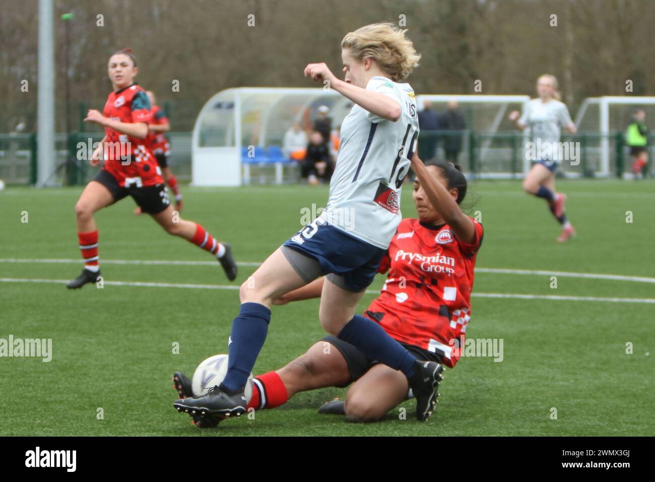 Southampton Women FC vs Bridgwater United Women FC FAWNL 25 febbraio 2024 all'Ascot United FC Foto Stock