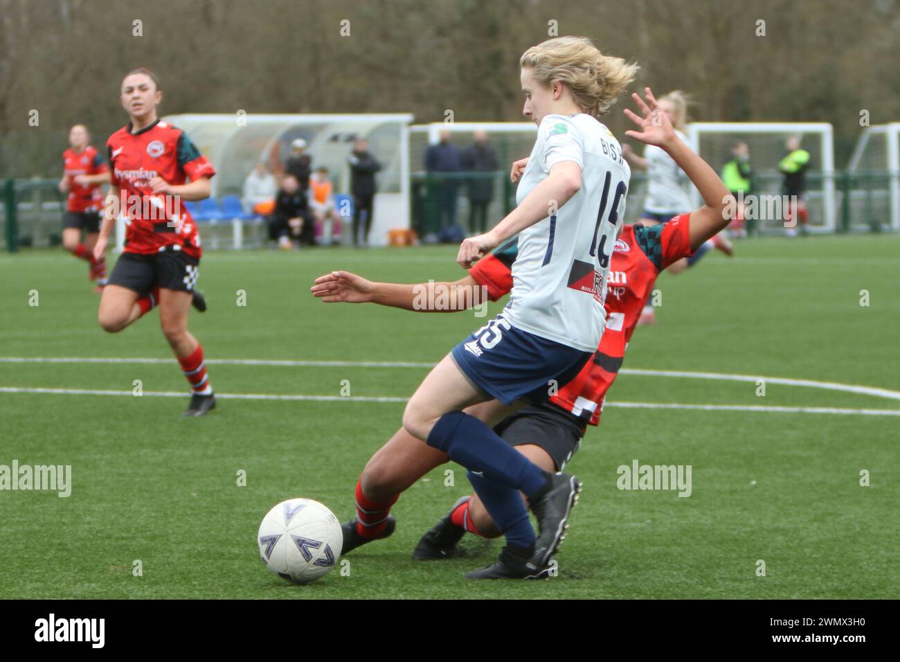 Southampton Women FC vs Bridgwater United Women FC FAWNL 25 febbraio 2024 all'Ascot United FC Foto Stock